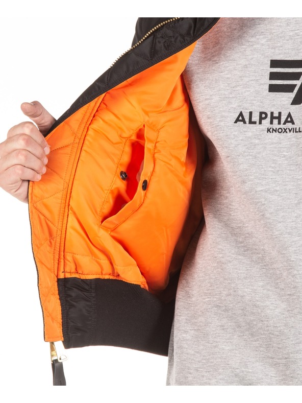 Alpha Industries Ανδρικό μαύρο bomber μπουφάν Alpha Industries MA-1 Heritage