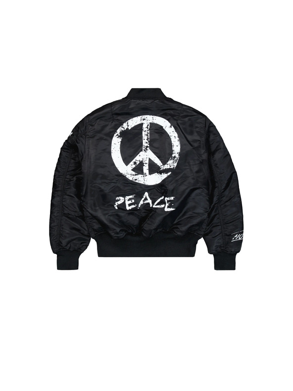 Alpha Industries Ανδρικό μαύρο bomber μπουφάν Alpha Industries MA-1 Peace