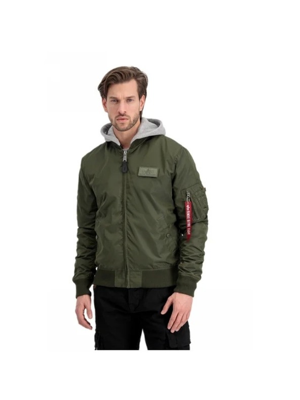 Alpha Industries Ανδρικό πράσινο bomber μπουφάν Alpha Industries MA-1 TT Hood