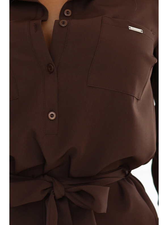 numoco Φόρεμα CAMILLE τύπου πουκάμισο με τσέπες και δέσιμο