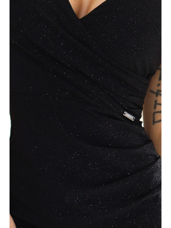 numoco Λαμπερό γκλίτερ φόρεμα με κρουαζέ ντεκολτέ και τιράντες