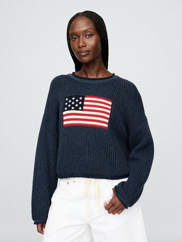 GAP Oversize crop πουλόβερ Americana GAP
