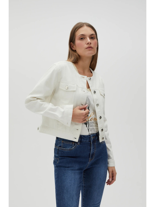 Moodo Λευκό γυναικείο σακάκι Moodo