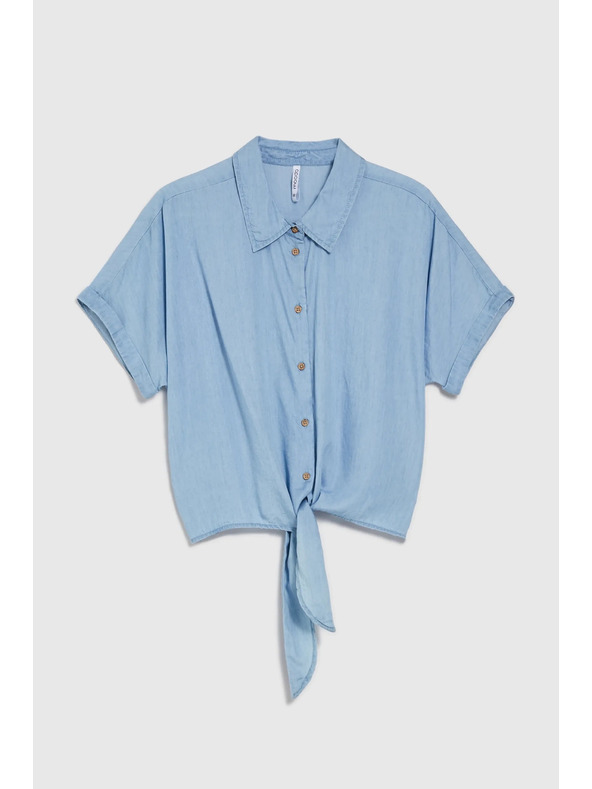Moodo Μπλε γυναικεία πουκαμίσα Moodo