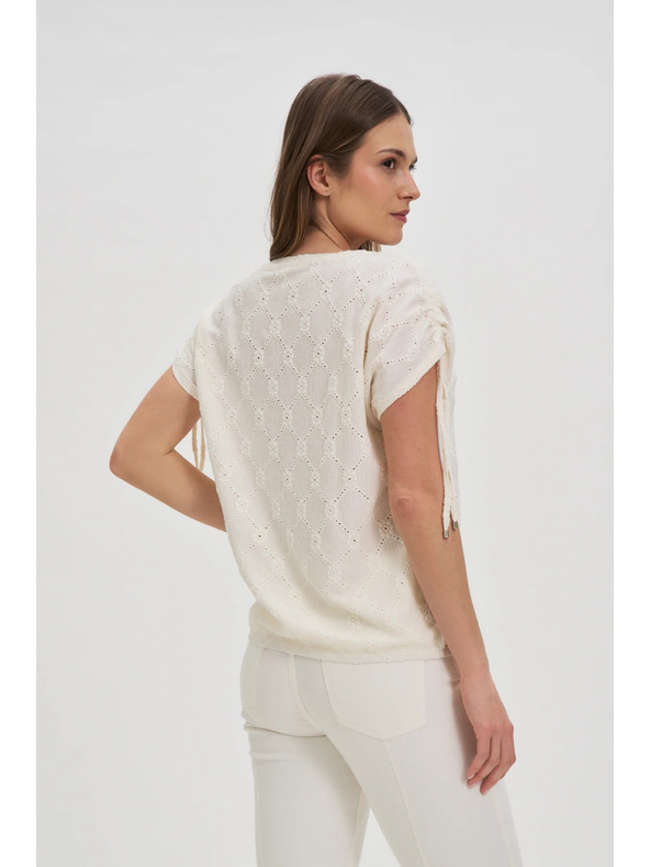 Moodo Λευκό γυναικείο μπλουζάκι Moodo