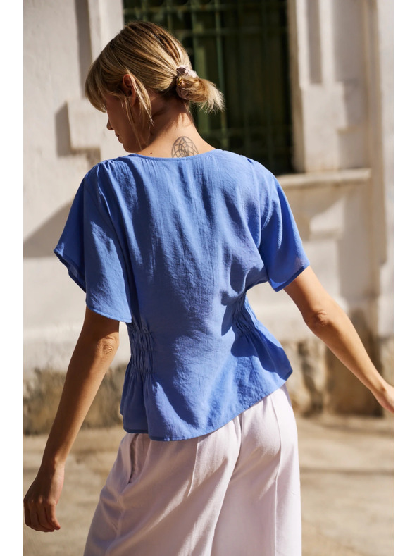 Moodo Μπλε γυναικεία πουκαμίσα Moodo