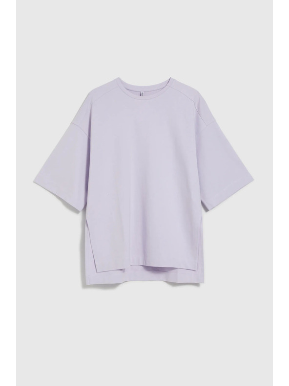 Moodo Λιλά γυναικείο φούτερ με σκίσιμο Moodo