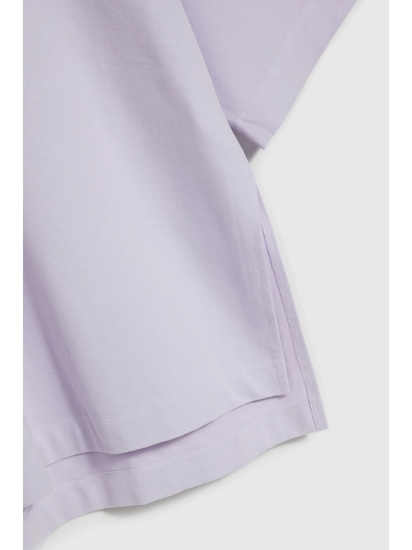 Moodo Λιλά γυναικείο φούτερ με σκίσιμο Moodo