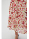 Moodo Λευκό-κόκκινο φλοράλ γυναικείο φόρεμα Moodo