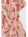 Moodo Λευκό-κόκκινο φλοράλ γυναικείο φόρεμα Moodo