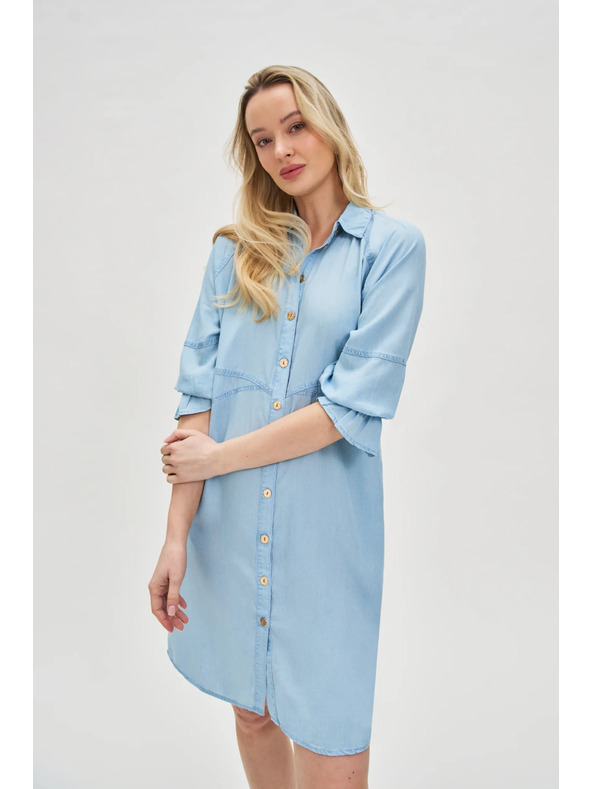 Moodo Μπλε γυναικείο φόρεμα Moodo