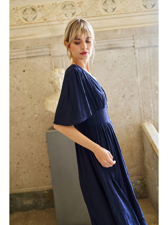 Moodo Σκούρο μπλε γυναικείο φόρεμα Moodo