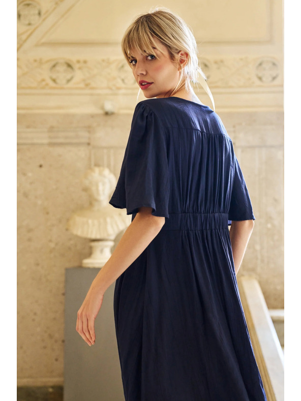 Moodo Σκούρο μπλε γυναικείο φόρεμα Moodo