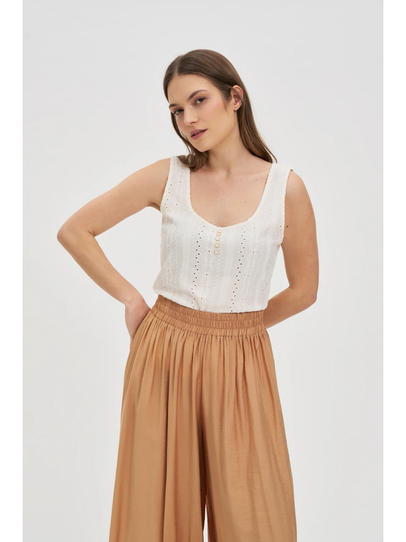 Moodo Λευκό γυναικείο τοπ χωρίς μανίκια