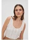 Moodo Λευκό γυναικείο τοπ χωρίς μανίκια