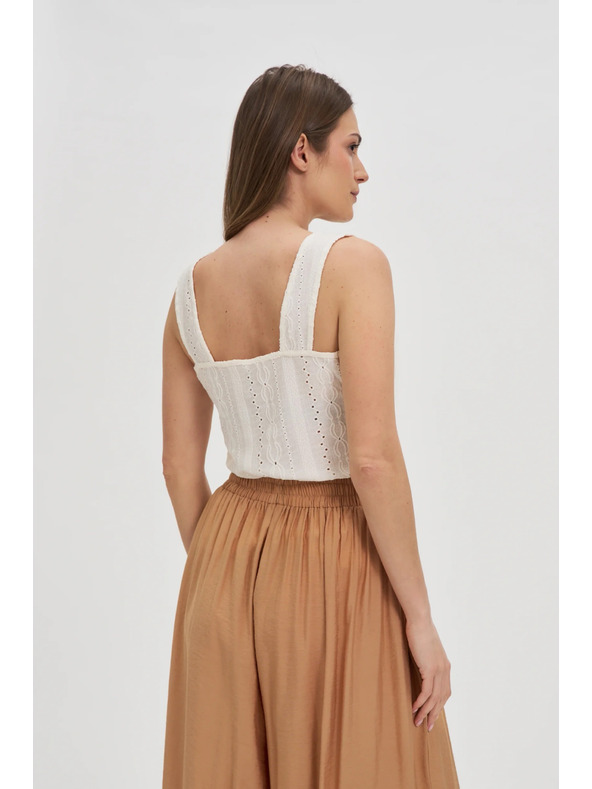 Moodo Λευκό γυναικείο τοπ χωρίς μανίκια