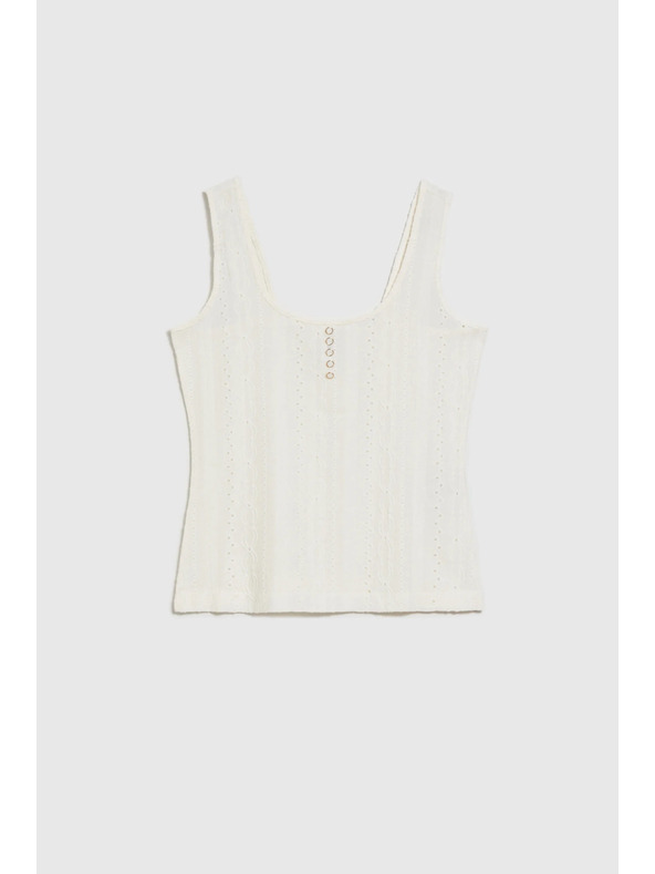 Moodo Λευκό γυναικείο τοπ χωρίς μανίκια