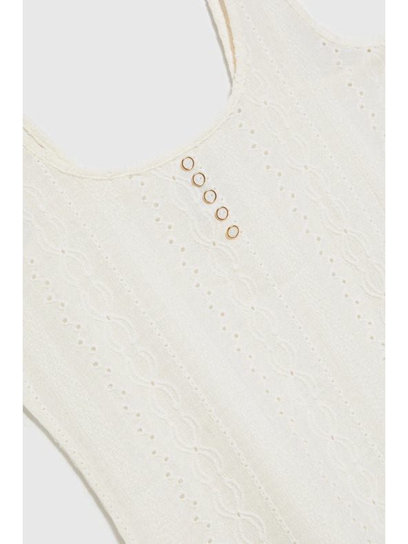 Moodo Λευκό γυναικείο τοπ χωρίς μανίκια