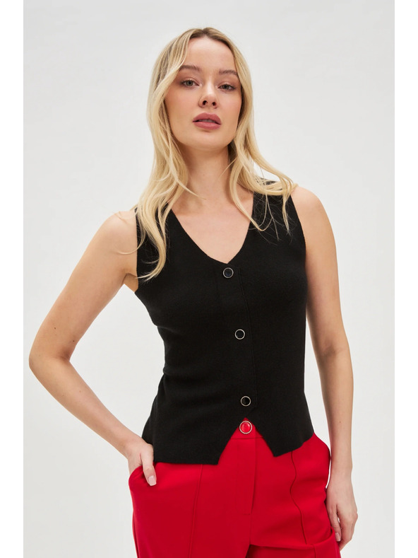 Moodo Μαύρη γυναικεία μπλούζα Moodo