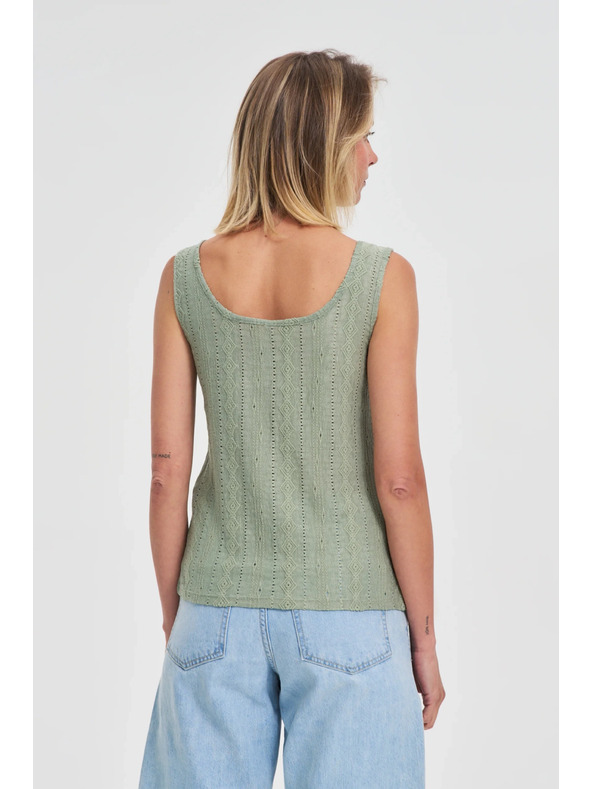 Moodo Λαδί μοτίβο τοπ με κουμπιά