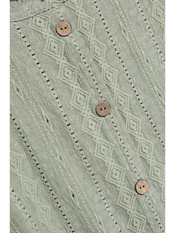 Moodo Λαδί μοτίβο τοπ με κουμπιά