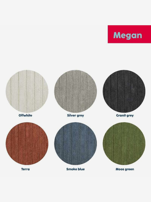 Kela Πατάκι μπάνιου Megan 100 x 60 εκ. βαμβακερό γκριλευκό KELA