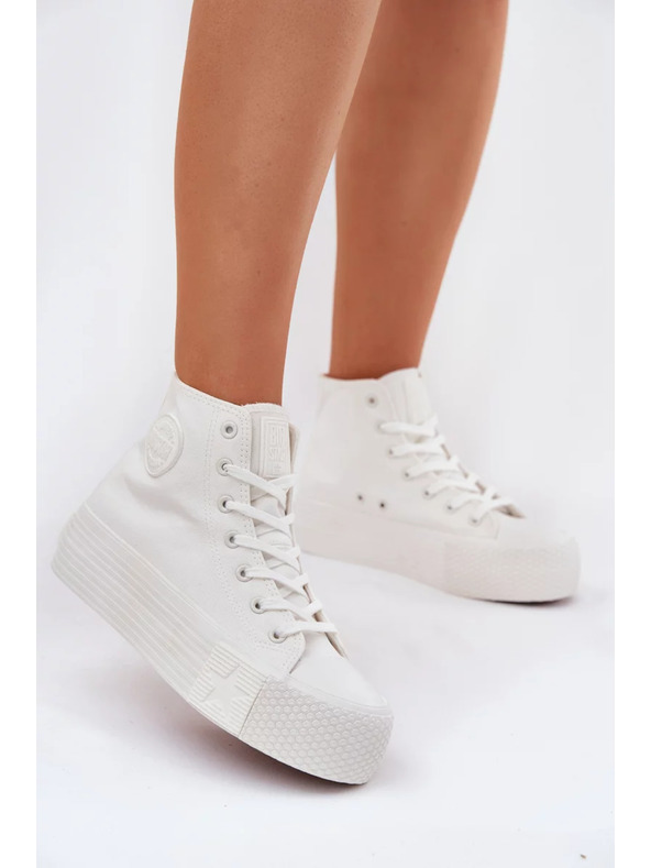 BIG STAR SHOES Γυναικεία υφασμάτινα αθλητικά παπούτσια με πλατφόρμα Big Star