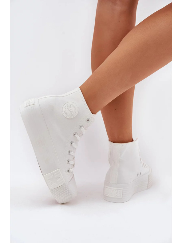 BIG STAR SHOES Γυναικεία υφασμάτινα αθλητικά παπούτσια με πλατφόρμα Big Star