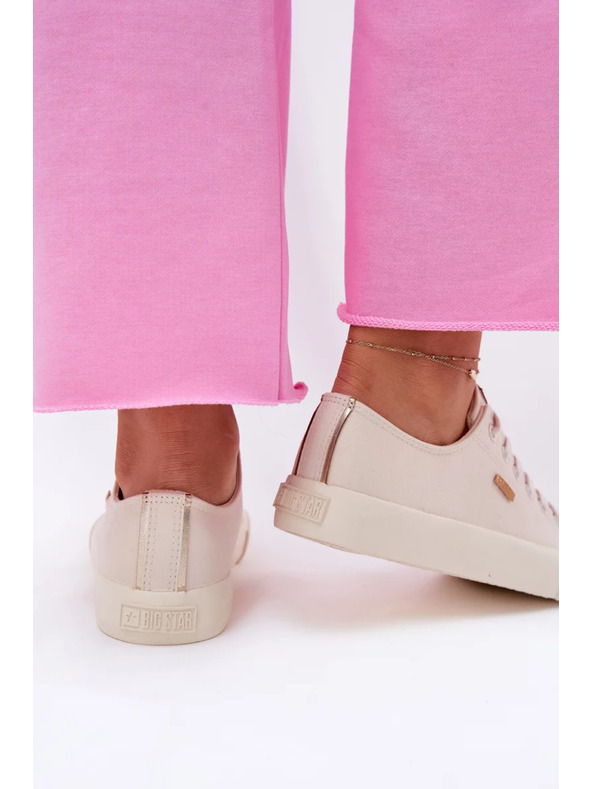 BIG STAR SHOES Γυναικεία υφασμάτινα αθλητικά παπούτσια Big Star – μπεζ