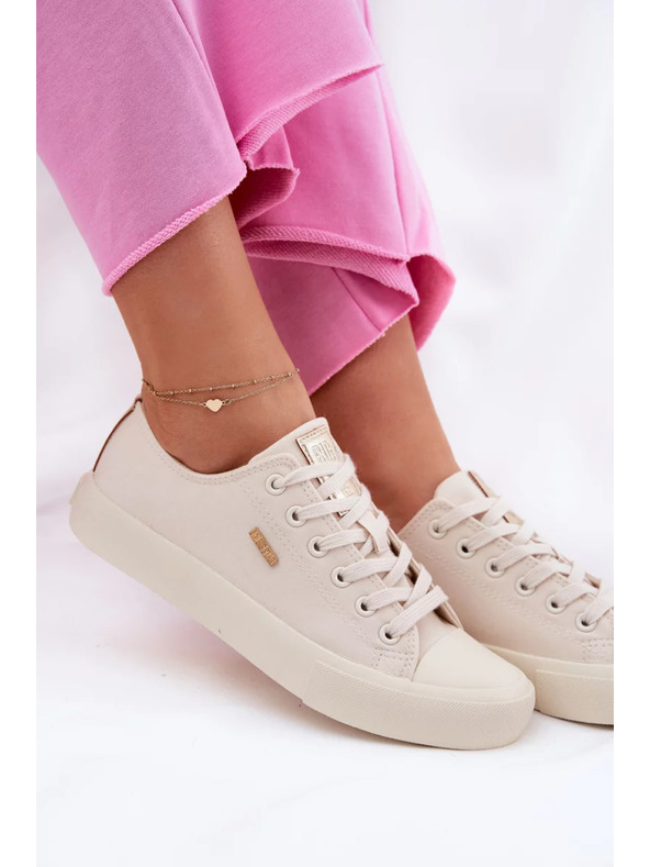 BIG STAR SHOES Γυναικεία υφασμάτινα αθλητικά παπούτσια Big Star – μπεζ