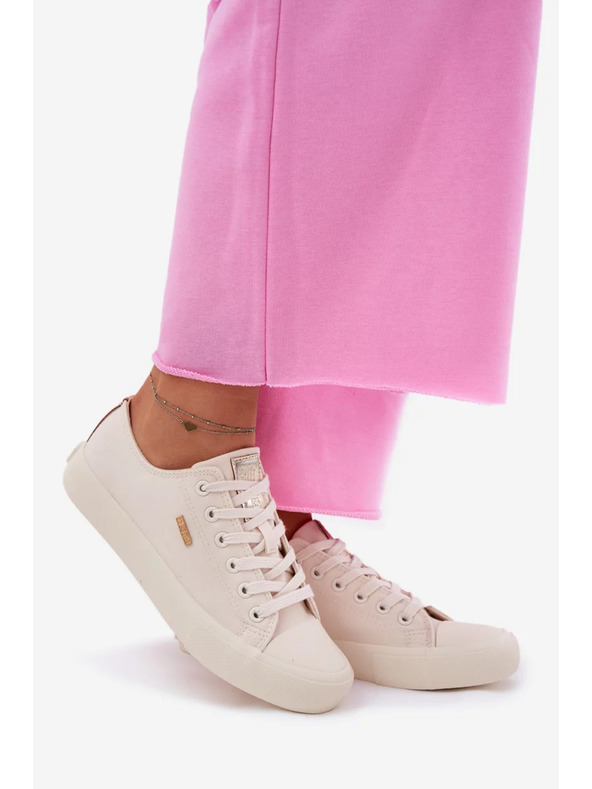 BIG STAR SHOES Γυναικεία υφασμάτινα αθλητικά παπούτσια Big Star – μπεζ