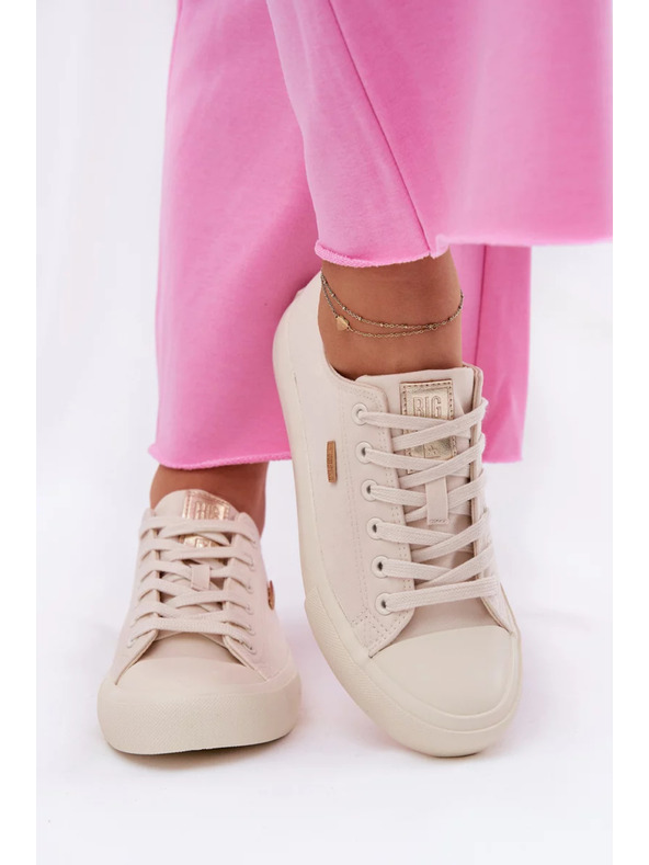 BIG STAR SHOES Γυναικεία υφασμάτινα αθλητικά παπούτσια Big Star – μπεζ