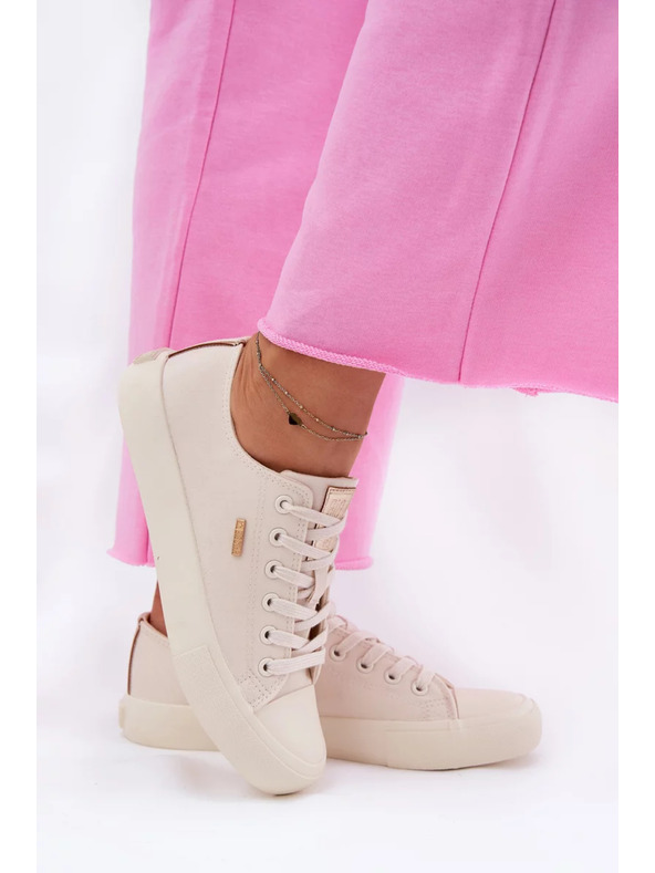 BIG STAR SHOES Γυναικεία υφασμάτινα αθλητικά παπούτσια Big Star – μπεζ