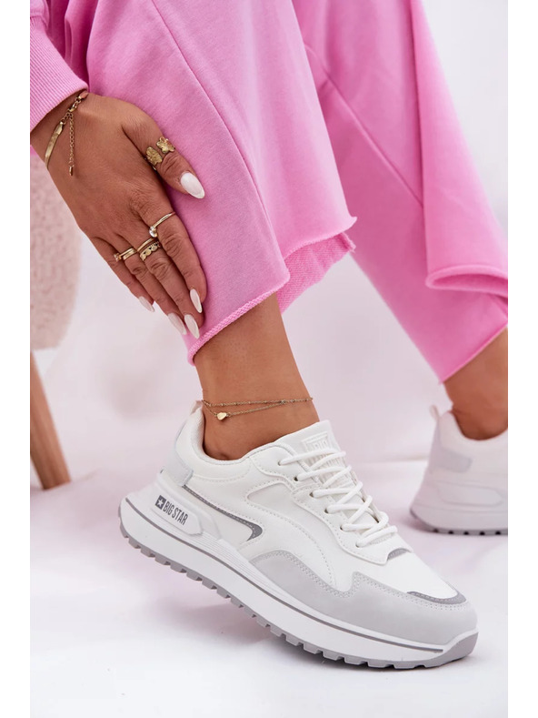 BIG STAR SHOES Γυναικεία αθλητικά παπούτσια Big Star HI-POLY SYSTEM – λευκά