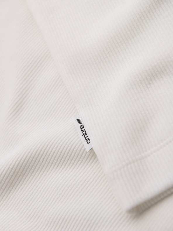 Ombre Clothing Ανδρικό βασικό βαμβακερό μπλουζάκι - λευκό