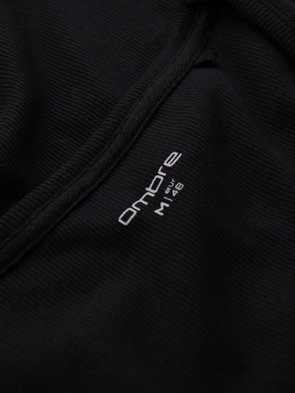 Ombre Clothing Ανδρικό βασικό βαμβακερό μπλουζάκι - μαύρο