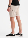 Ombre Clothing Ανδρικό σορτς χαλαρής γραμμής με τσέπες cargo - κρεμ