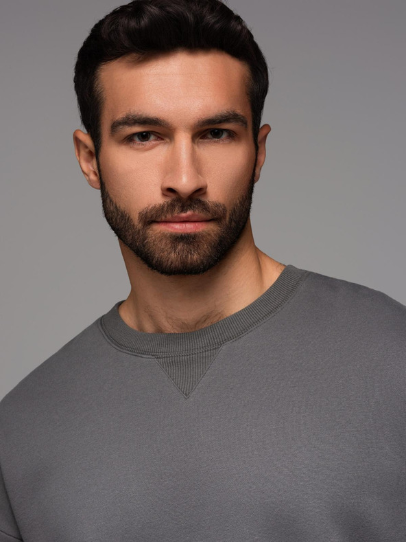 Ombre Clothing Unisex κλασικό φούτερ με στρογγυλή λαιμόκοψη - γκρι