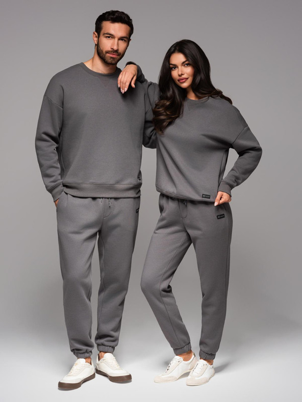 Ombre Clothing Unisex κλασικό φούτερ με στρογγυλή λαιμόκοψη - γκρι
