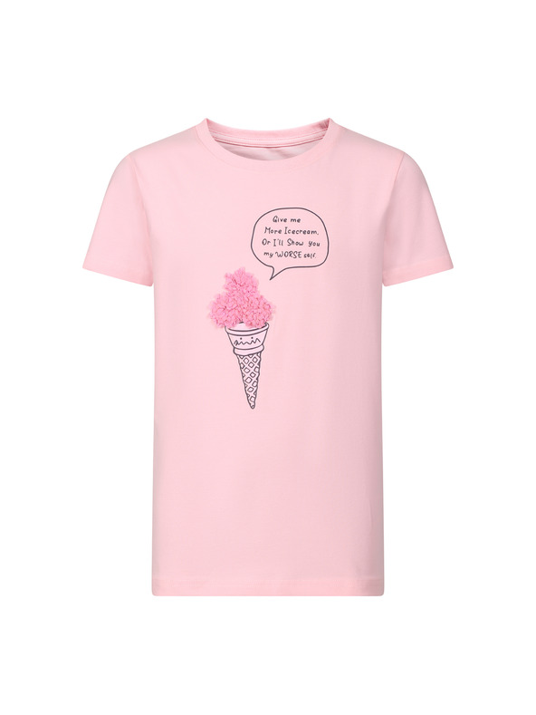 NAX Παιδικό βαμβακερό μπλουζάκι nax NAX OMESO pink