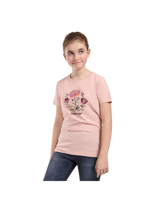 NAX Παιδικό βαμβακερό μπλουζάκι nax NAX OMESO peach whip