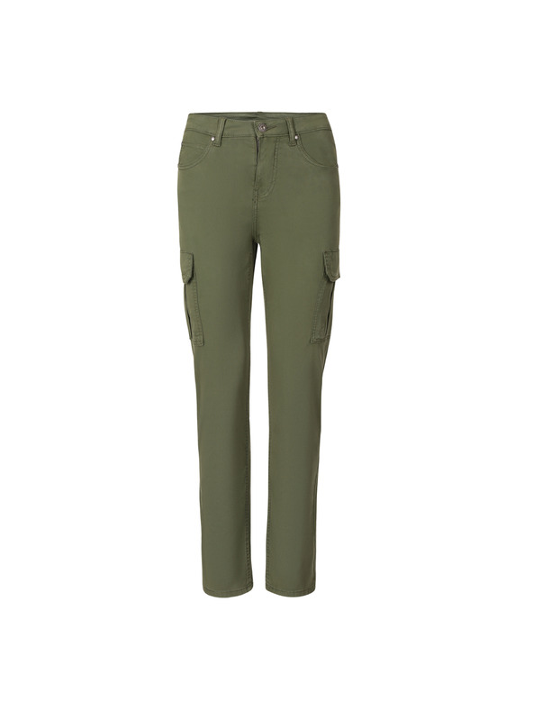 ALPINE PRO Γυναικείο βαμβακερό παντελόνι με τσέπες ALPINE PRO KALLA rifle green