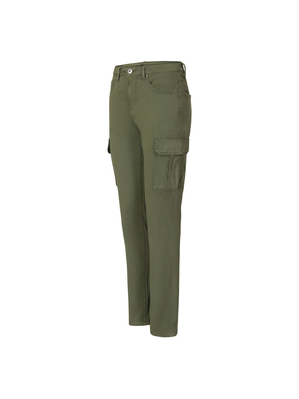 ALPINE PRO Γυναικείο βαμβακερό παντελόνι με τσέπες ALPINE PRO KALLA rifle green