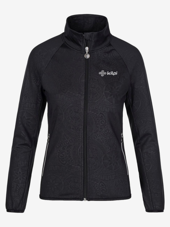 Kilpi Μαύρο γυναικείο αθλητικό φούτερ με κουκούλα KILPI JUNIE-W