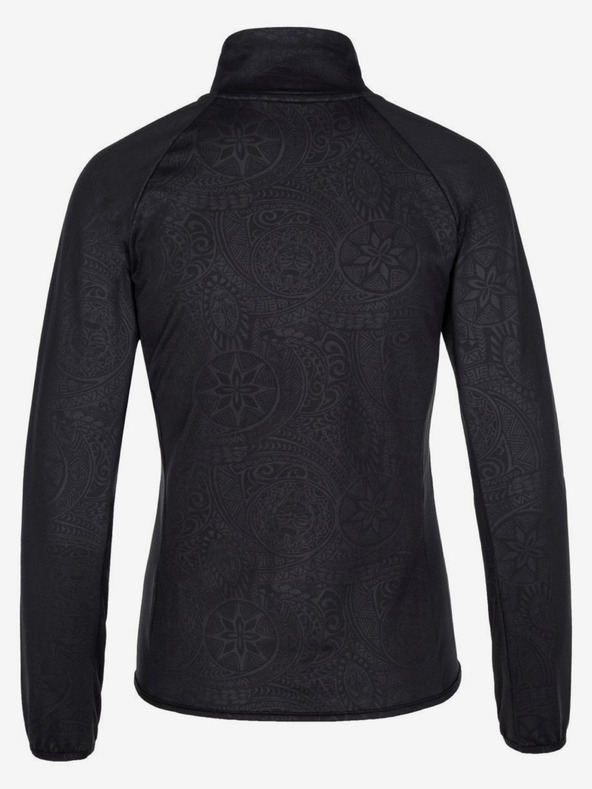 Kilpi Μαύρο γυναικείο αθλητικό φούτερ με κουκούλα KILPI JUNIE-W