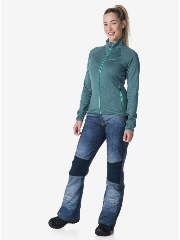 Kilpi Μαύρο γυναικείο αθλητικό φούτερ με κουκούλα KILPI JUNIE-W