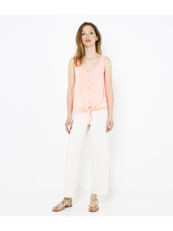 CAMAIEU Ροζ τοπ με κόμπο CAMAIEU