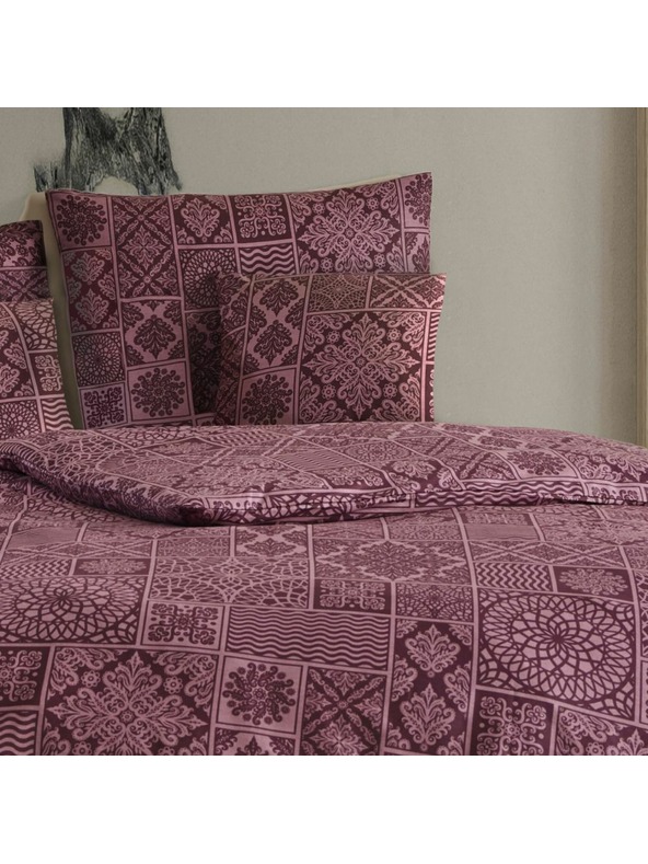 Kvalitex Παρατεταμένα βαμβακερά σετ κλινοσκεπάσματα renforcé 140x220, 70x90cm TOKYO μπορντό