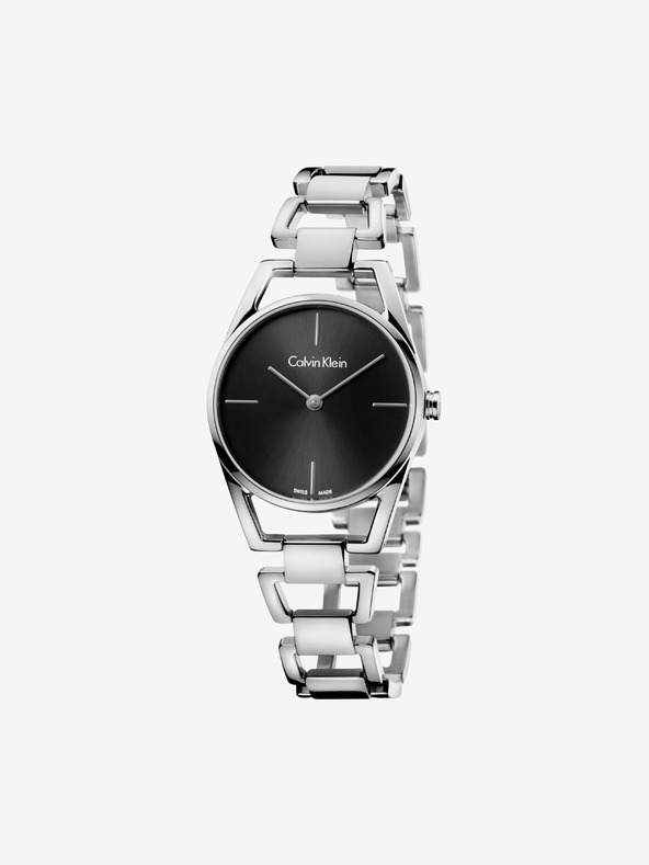 Calvin Klein Dainty Watches Black Silver