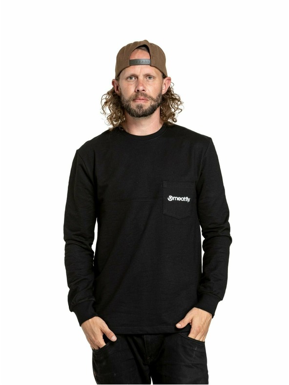 Meatfly Meatfly ανδρικό μπλουζάκι με μακρύ μανίκι Harvey Black | Μαύρο | Μέγεθος